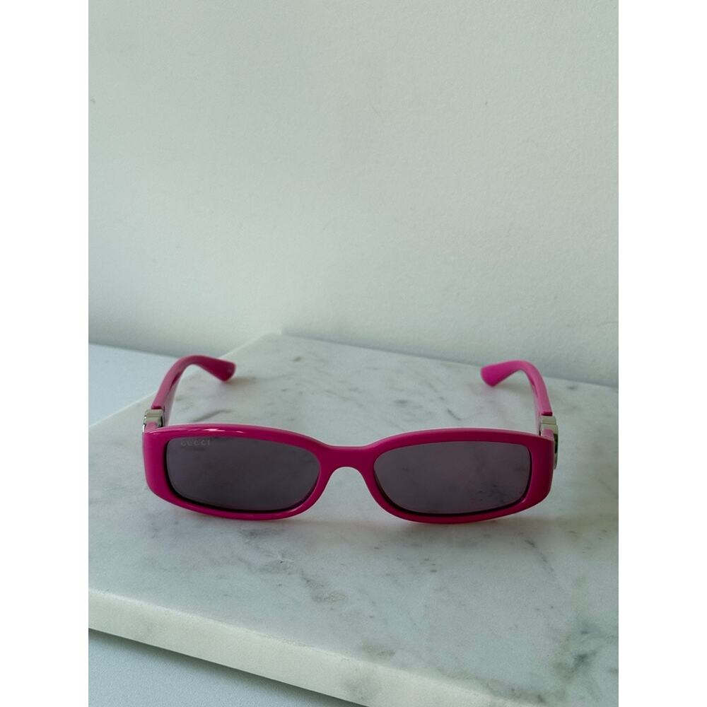NEW Gucci GG1661S Pink Slim Logo Sunglasses - Picture 5 of 8